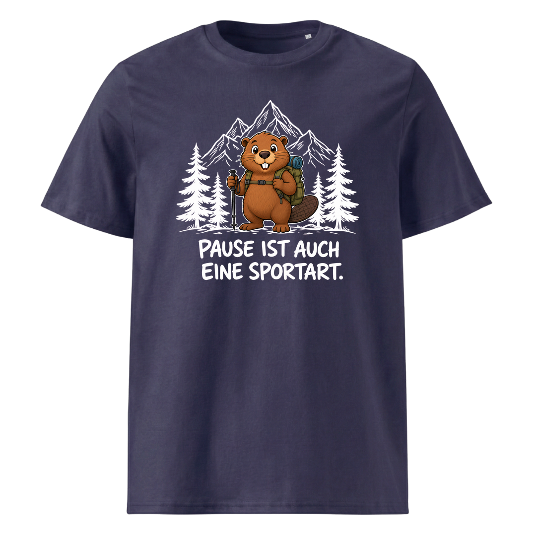 Pause Sportart Murmeltier T-Shirt Unisex Navy