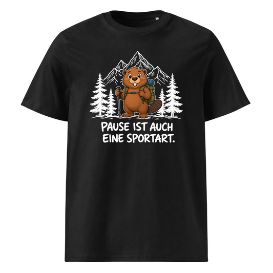 Pause Sportart Murmeltier T-Shirt Unisex Schwarz