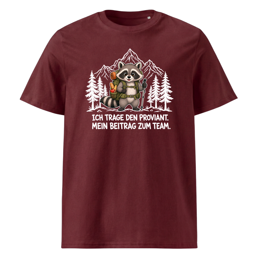 Proviant Waschbär T-Shirt Unisex Burgunder