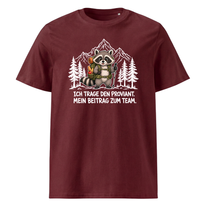 Proviant Waschbär T-Shirt Unisex Burgunder
