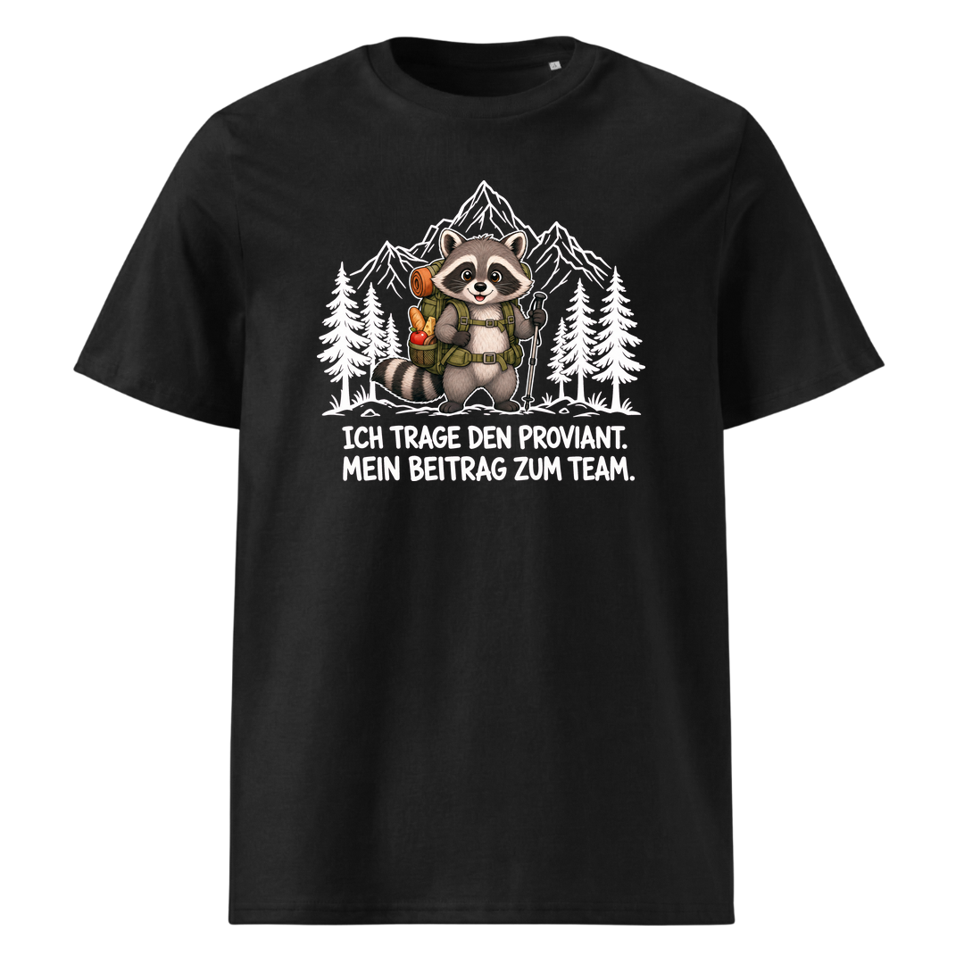 Proviant Waschbär T-Shirt Unisex Schwarz