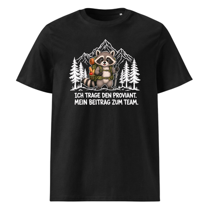 Proviant Waschbär T-Shirt Unisex Schwarz