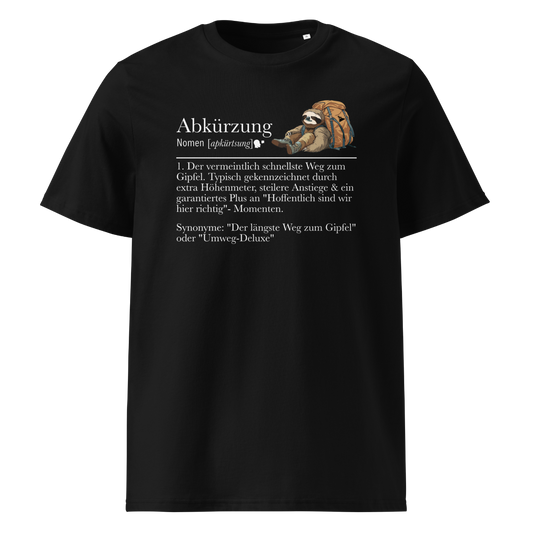 Meine Abkürzung T-Shirt Unisex mit lustigem Spruch, Frontansicht