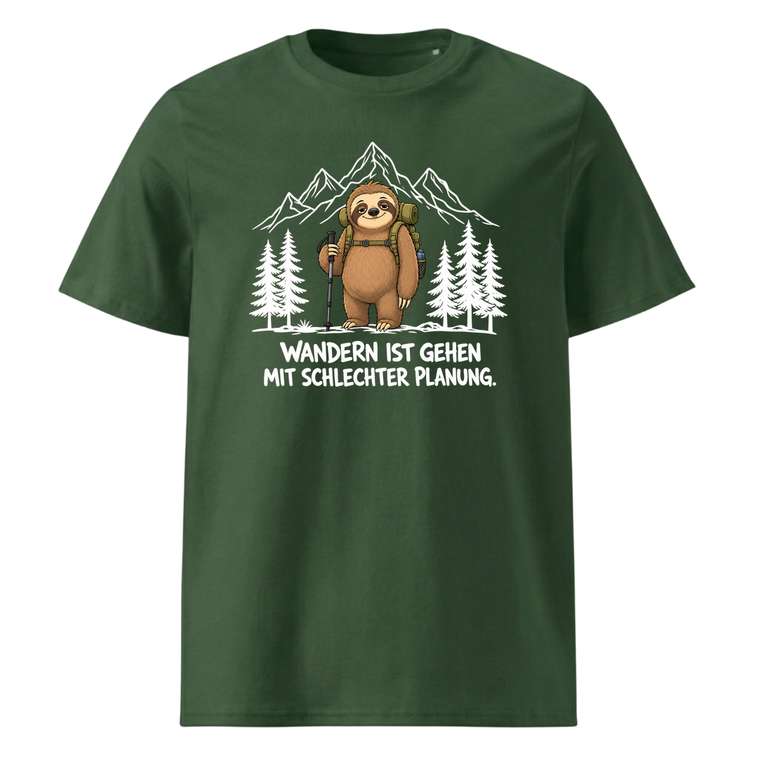Schlechte Planung Faultier T-Shirt Unisex Grün