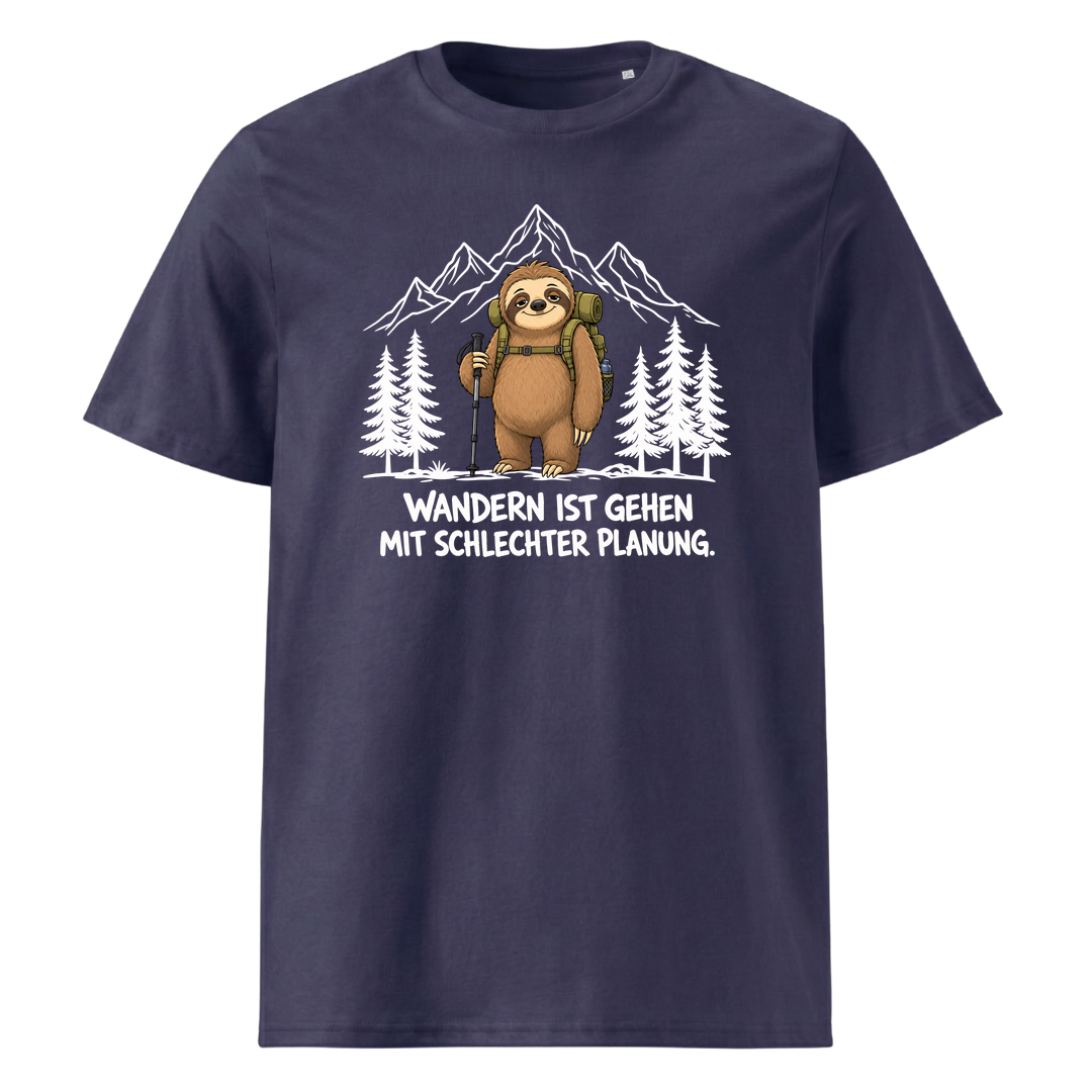 Schlechte Planung Faultier T-Shirt Unisex Navy