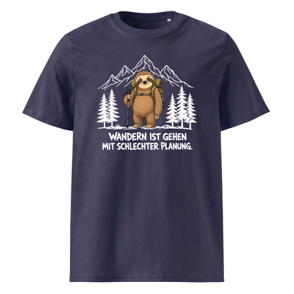 Schlechte Planung Faultier T-Shirt Unisex Navy