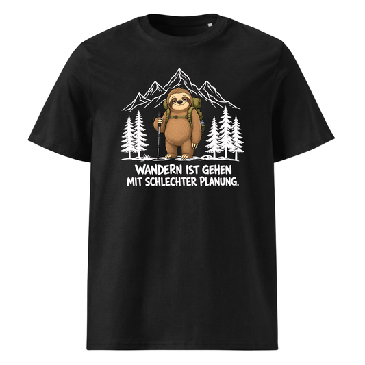 Schlechte Planung Faultier T-Shirt Unisex Schwarz