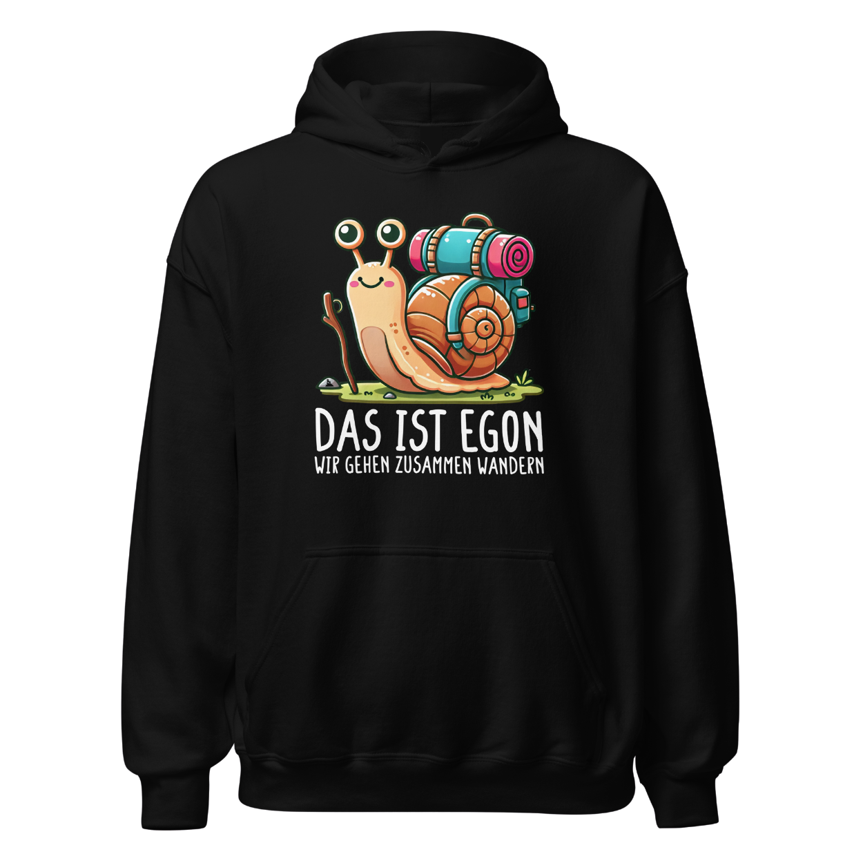 EGON Hoodie Unisex mit Schnecke Egon, Frontansicht