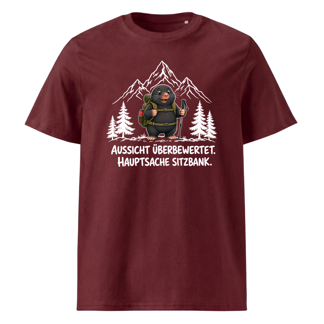 Sitzbank Maulwurf T-Shirt Unisex Burgunder