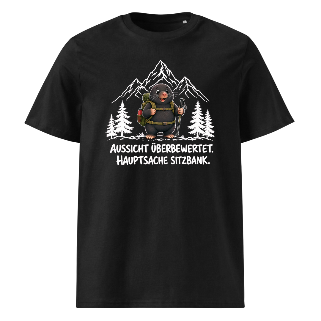 Sitzbank Maulwurf T-Shirt Unisex Schwarz