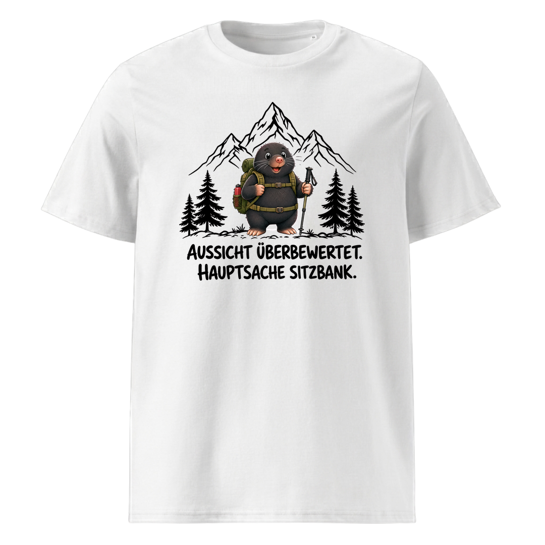 Sitzbank Maulwurf T-Shirt Unisex Weiß