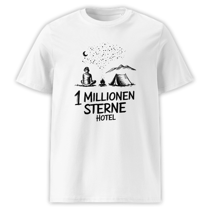 Sternehotel T-Shirt mit Berg-Spruch, Motivdetail