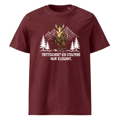 Trittsicher elegant Steinbock T-Shirt Unisex Burgunder