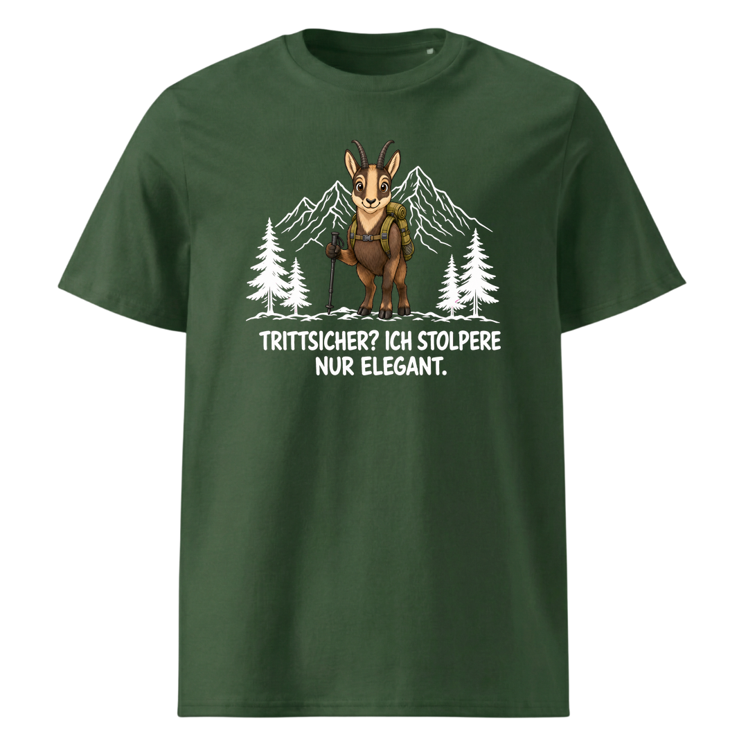 Trittsicher elegant Steinbock T-Shirt Unisex Grün