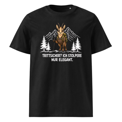 Trittsicher elegant Steinbock T-Shirt Unisex Schwarz