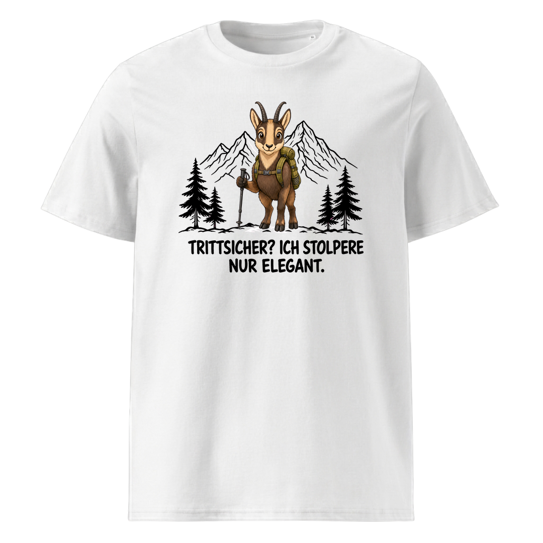 Trittsicher elegant Steinbock T-Shirt Unisex Weiß