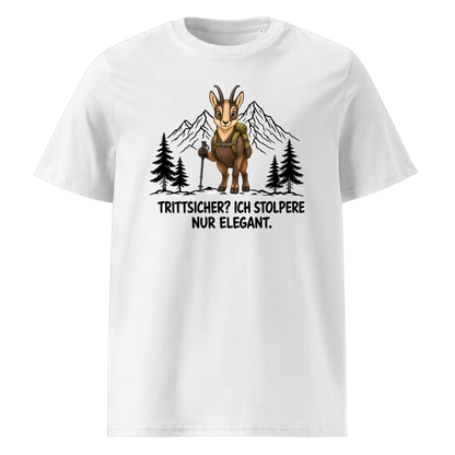 Trittsicher elegant Steinbock T-Shirt Unisex Weiß