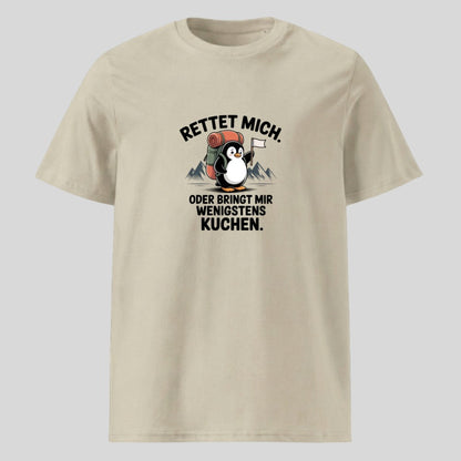 Rettet mich Pinguin Unisex T-Shirt in Beige, Kraxelgaudi