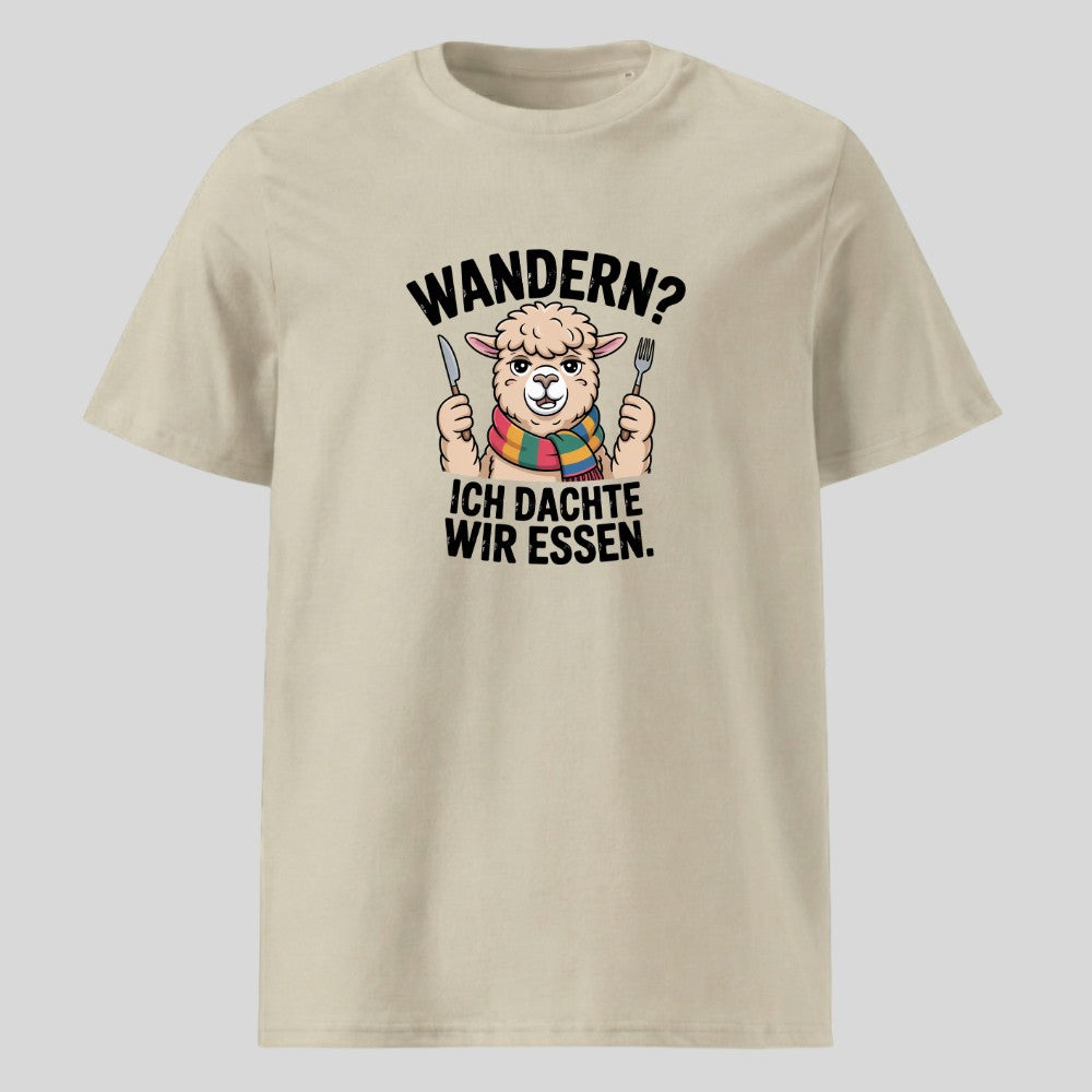 Ich dachte wir essen Unisex T-Shirt in Beige, Kraxelgaudi