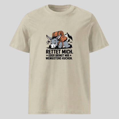 Rettet mich Esel Unisex T-Shirt in Beige, Kraxelgaudi