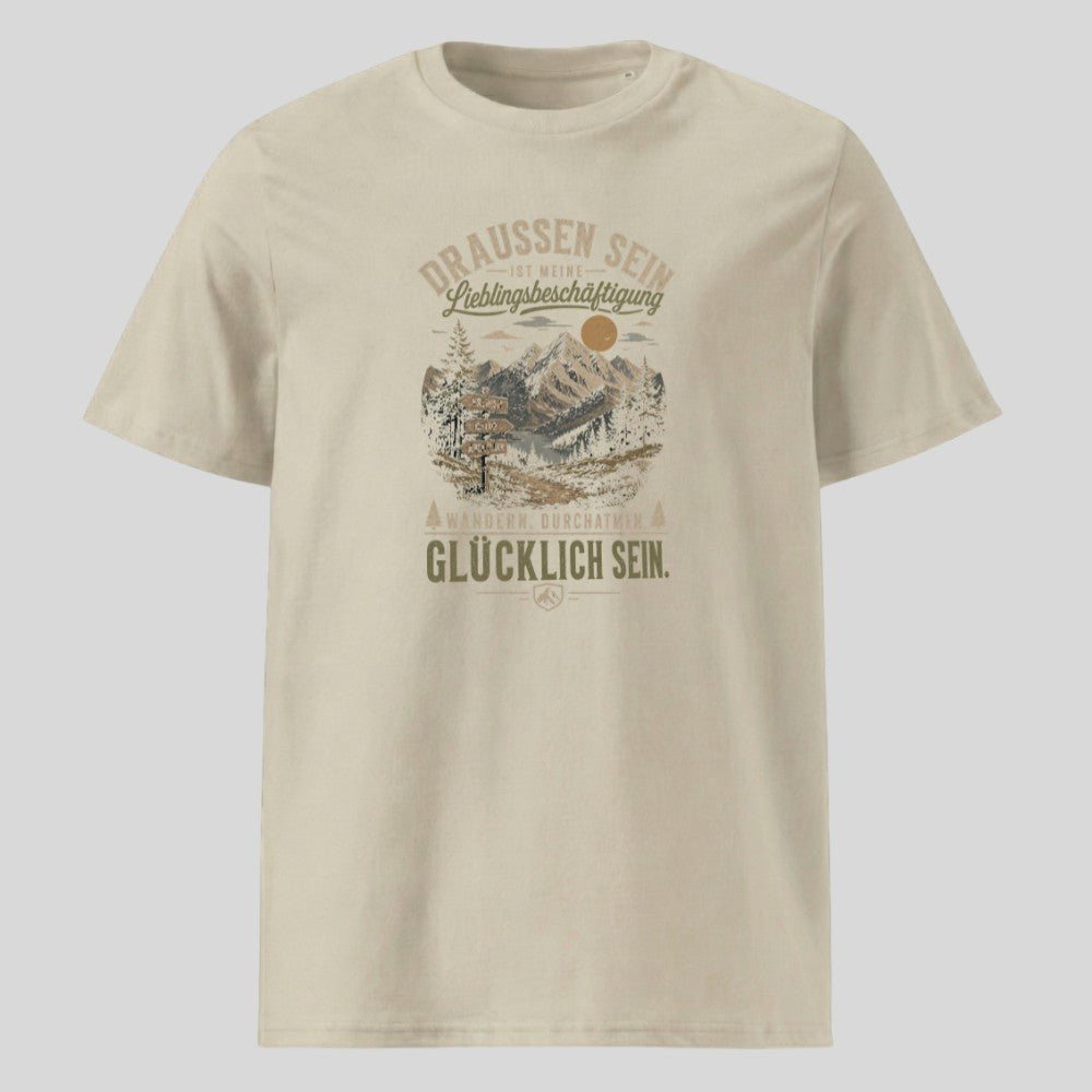Lieblingsbeschäftigung Unisex T-Shirt in Beige, Kraxelgaudi