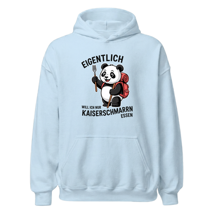 Ich will nur Kaiserschmarrn essen Hoodie Unisex mit Spruch, Print Nahaufnahme