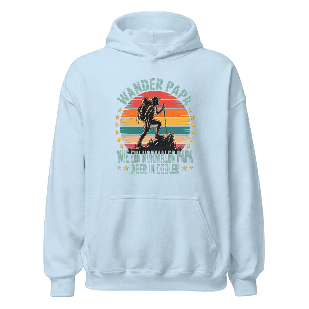 Wanderpapa Hoodie Unisex mit Wander-Motiv, Print Nahaufnahme