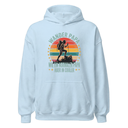 Wanderpapa Hoodie Unisex mit Wander-Motiv, Print Nahaufnahme