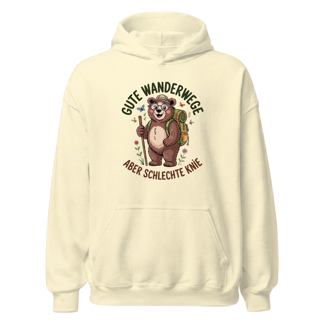 Gute Wanderwege aber schlechte Knie Hoodie Unisex mit Spruch, Farbvariante
