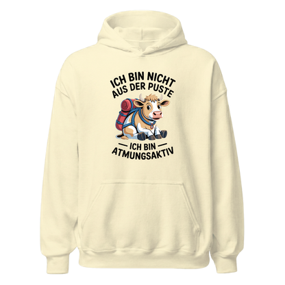 Nicht aus der Puste Hoodie Unisex mit Wander-Spruch, Farbvariante
