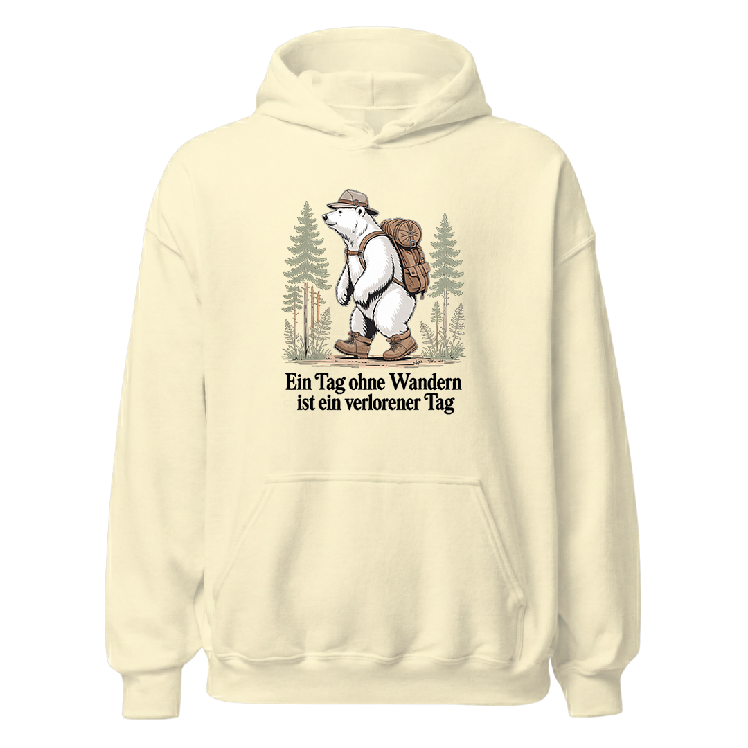 Ein Tag ohne Wandern Hoodie Unisex mit Spruch, Farbvariante