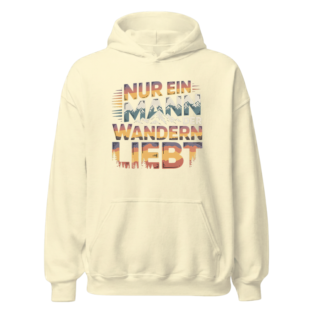 Nur ein Mann der Wandern liebt Hoodie Unisex mit Spruch, Farbvariante