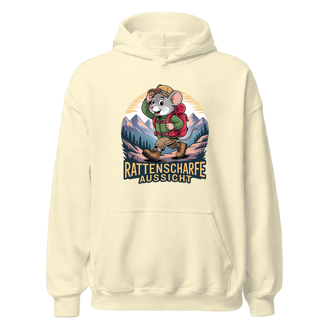 Rattenscharfe Aussicht Hoodie Unisex mit Berg-Motiv, Farbvariante