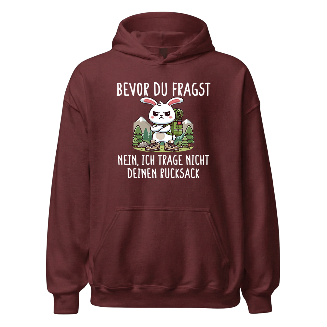 Schlepper Hoodie mit Wanderspruch, Detailansicht