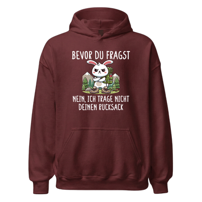 Schlepper Hoodie mit Wanderspruch, Detailansicht
