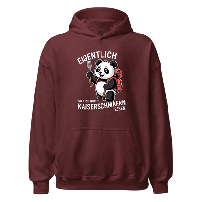 Ich will nur Kaiserschmarrn essen Hoodie Unisex mit Spruch, Detailansicht