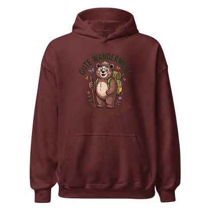 Gute Wanderwege aber schlechte Knie Hoodie Unisex mit Spruch, Detailansicht