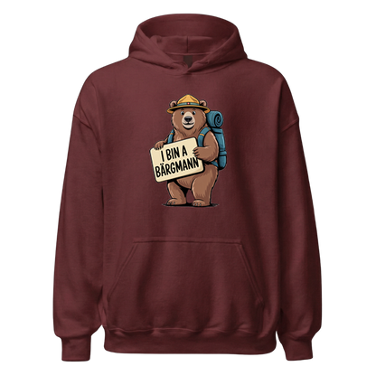 I bin a Bärgmann Hoodie Unisex mit bayrischem Spruch, Detailansicht