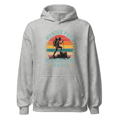 Wanderpapa Hoodie Unisex mit Wander-Motiv, Rückansicht