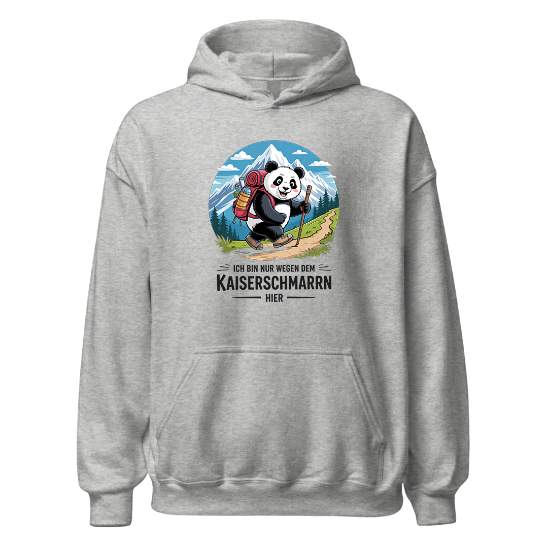 Kaiserschmarrn Panda Hoodie Unisex mit Panda-Motiv, Rückansicht
