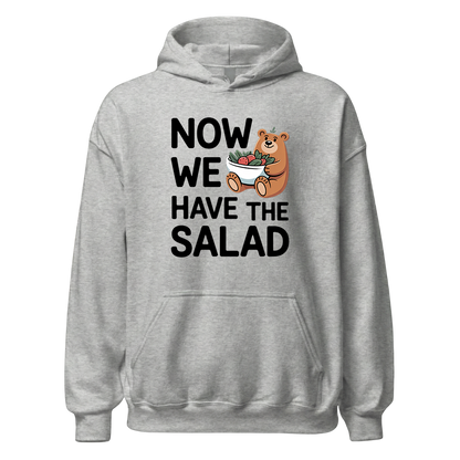 Now we have the Salad Hoodie Unisex mit Spruch, Rückansicht