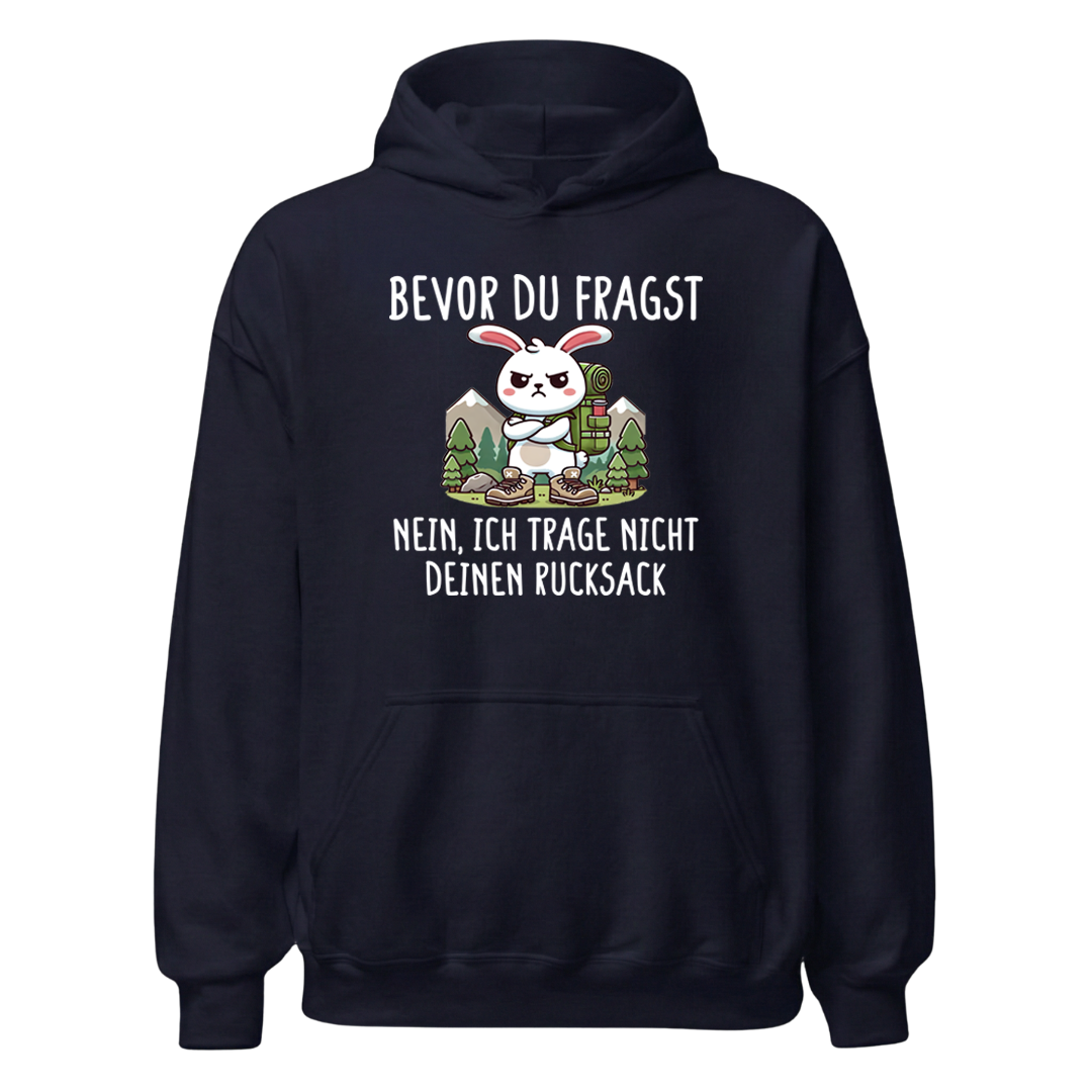 Schlepper Hoodie mit Wanderspruch, Designdetail