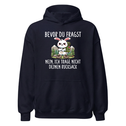 Schlepper Hoodie mit Wanderspruch, Designdetail