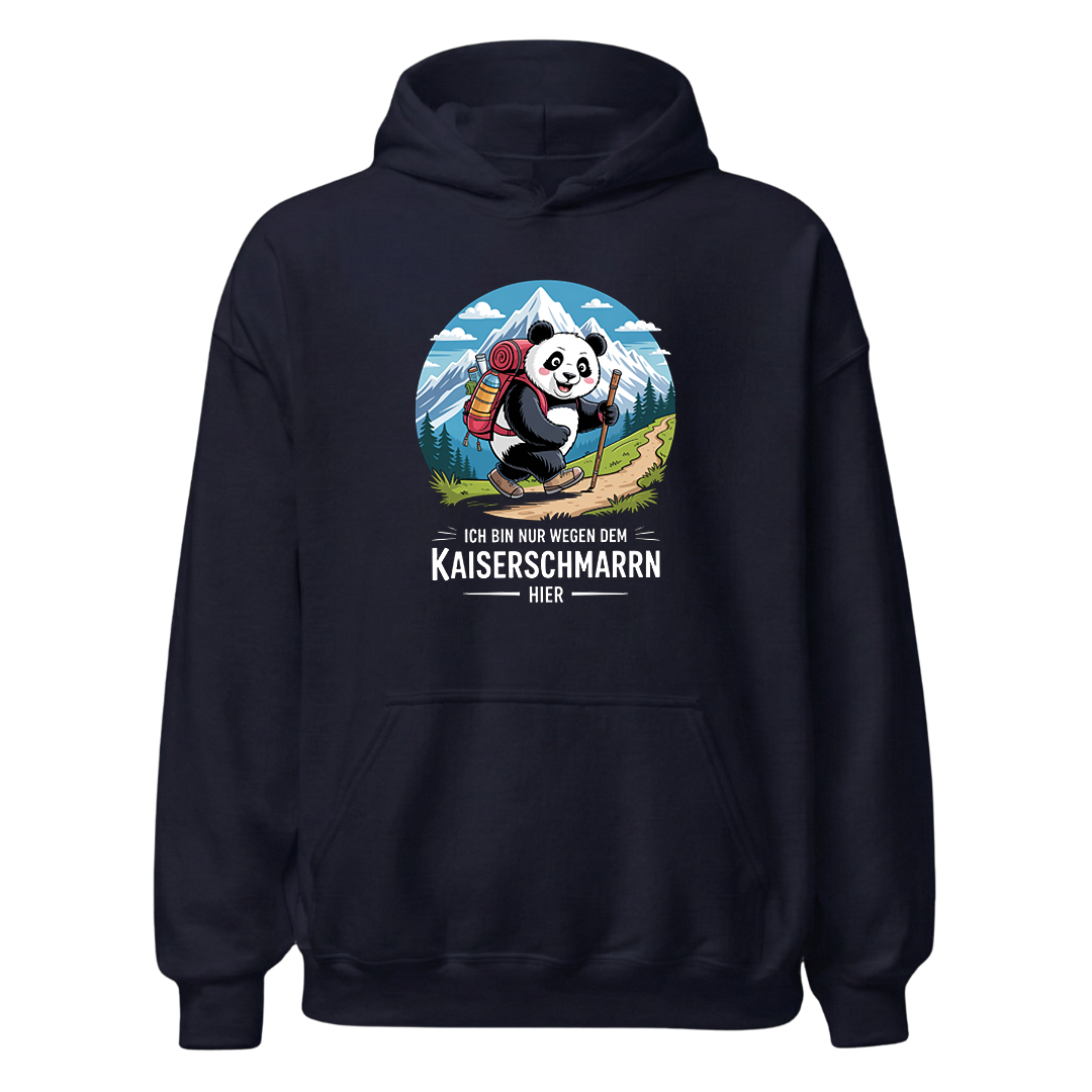 Kaiserschmarrn Panda Hoodie Unisex mit Panda-Motiv, Designdetail