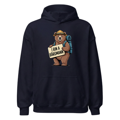I bin a Bärgmann Hoodie Unisex mit bayrischem Spruch, Designdetail