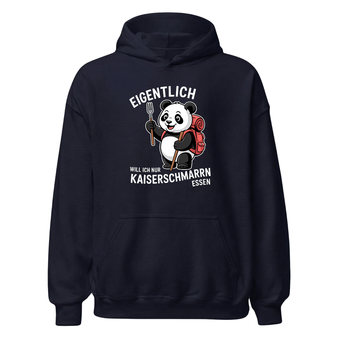 Ich will nur Kaiserschmarrn essen Hoodie Unisex mit Spruch, Designdetail