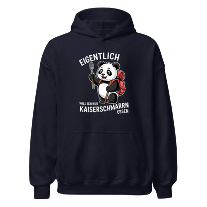 Ich will nur Kaiserschmarrn essen Hoodie Unisex mit Spruch, Designdetail