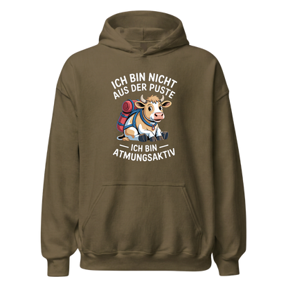 Nicht aus der Puste Hoodie Unisex mit Wander-Spruch, weitere Ansicht