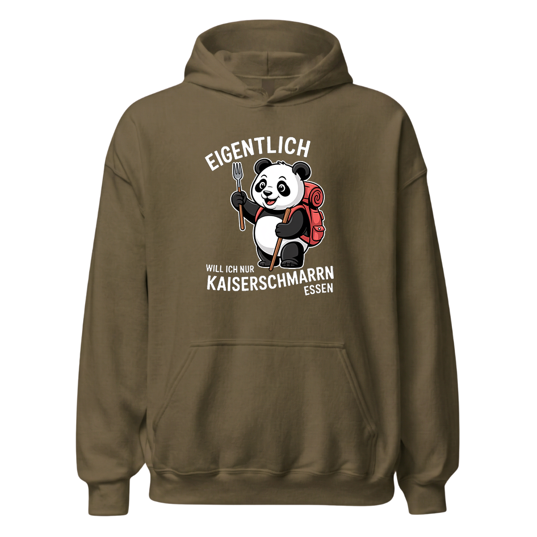 Ich will nur Kaiserschmarrn essen Hoodie Unisex mit Spruch, weitere Ansicht