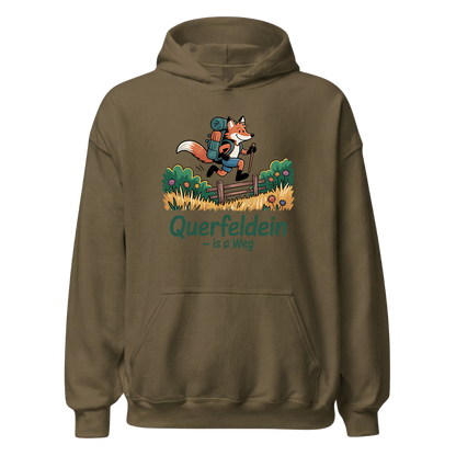 Querfeldein Fuchs Hoodie Unisex mit Fuchs-Motiv, weitere Ansicht